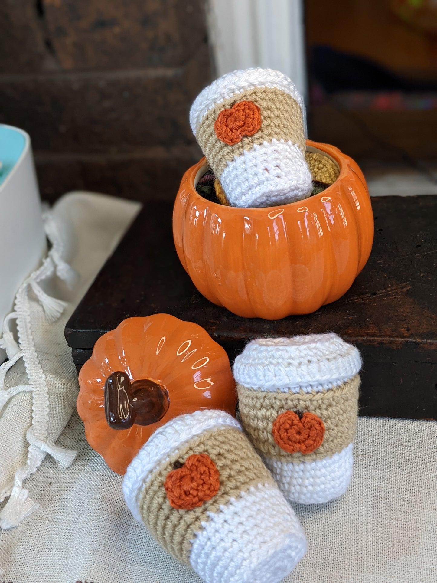 Pumpkin Spice Catnip Latte Cat Toy w/ Rattle