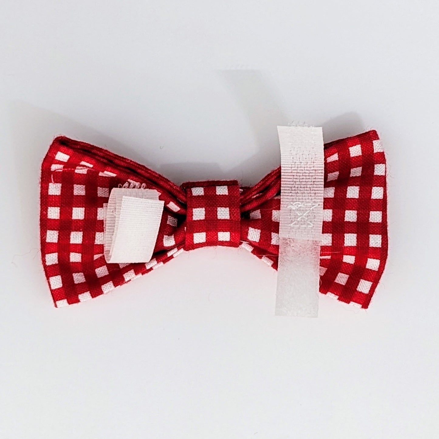 Red Plaid Print Pet Bow