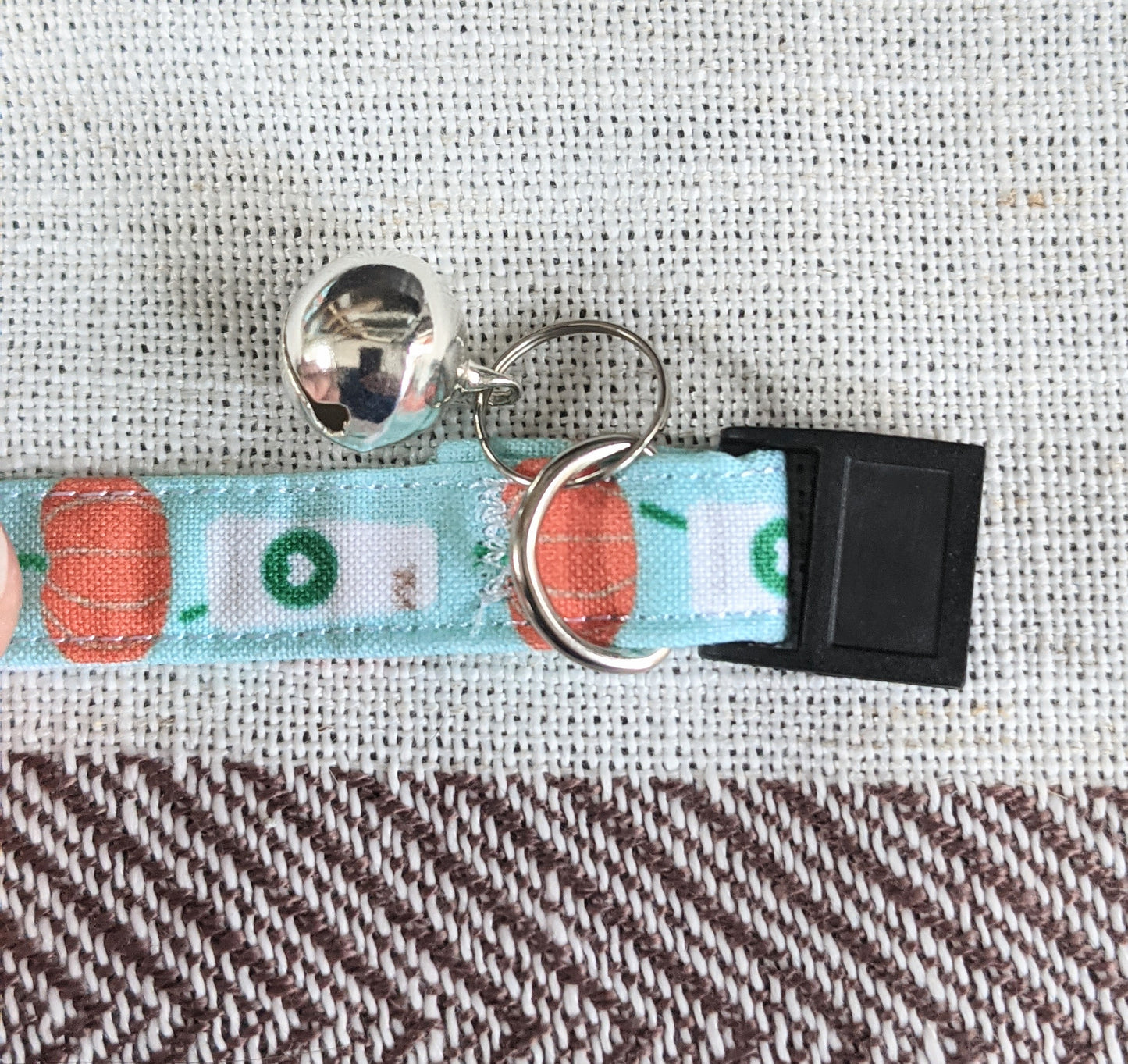 Pumpkin Spice Print Cat Collar, Breakaway Safety Collar