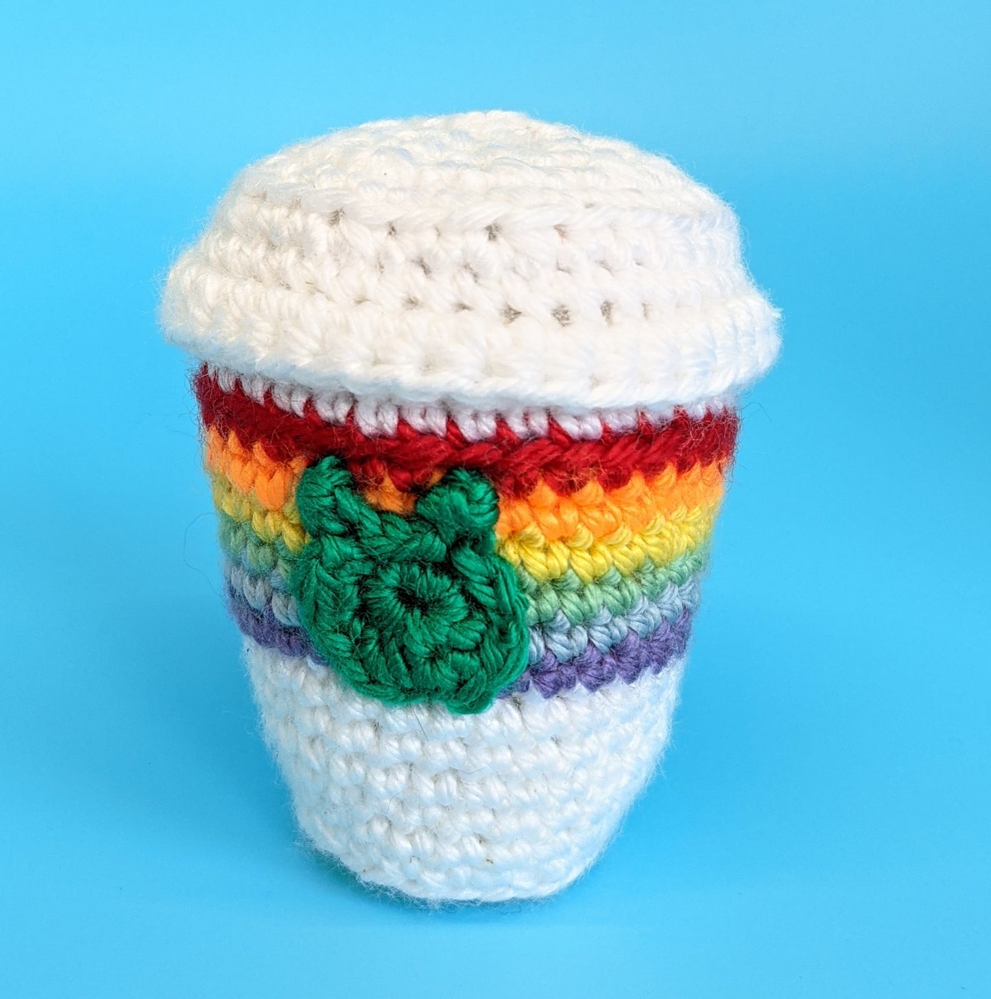 Rainbow Catnip Latte Cat Toy with Rattle