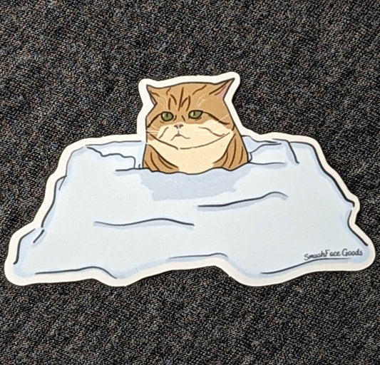 Snow Cat Vinyl Sticker