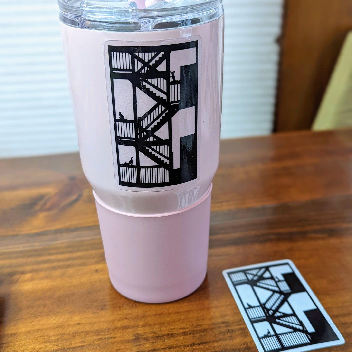 Chicago Balcony Cats Transparent Sticker