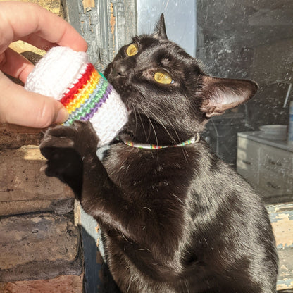 Rainbow Catnip Latte Cat Toy with Rattle