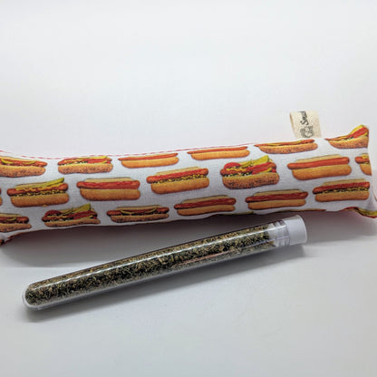 Refillable Chicago Dog Catnip Kickstick Cat Toy