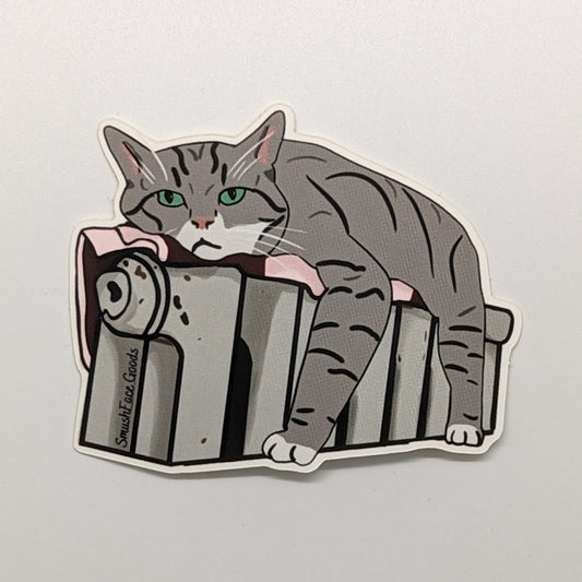 Radiator Cat Vinyl Sticker