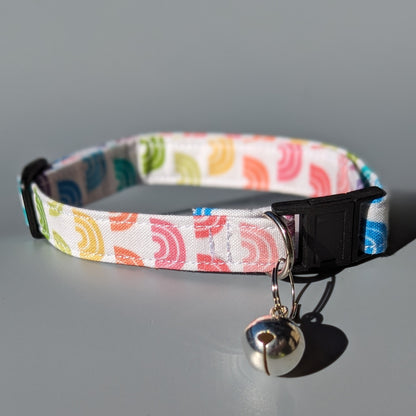 Rainbow Cat Collar,  Breakaway Safety Collar